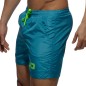 SHORT DE BAIN LONG CLASSIC  VERT COBALT  ADS073 - ADDICTED