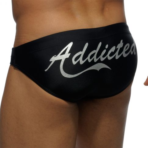 SLIP DE BAIN  PLATINIUM NOIR  ADS093 - ADDICTED