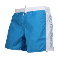 SHORT DE BAIN COURT BI COLOR TURQUOISE/BLANC - EA7