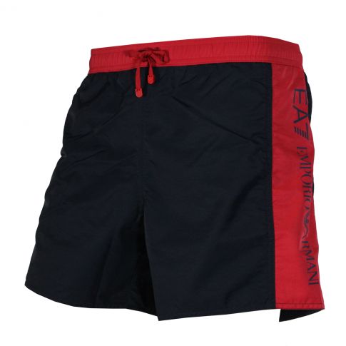 SHORT DE BAIN COURT BI COLOR MARINE/ROUGE ARMANI - EA7