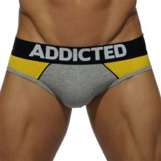 SLIP GRIS BOTTOMLESS COMBI MESH - AD406  ADDICTED