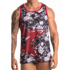 DEBARDEUR BLOOM GRIS A MOTIFS  EN MESH 0261 - JOR