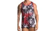 DEBARDEUR BLOOM GRIS A MOTIFS  EN MESH 0261 - JOR