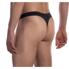 STRING NOIR EN COTON  MINISTRING RED 1601 - OLAF BENZ