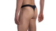 STRING NOIR EN COTON  MINISTRING RED 1601 - OLAF BENZ