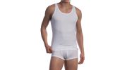 DEBARDEUR BLANC EN COTON SPORTSHIRT RED 1601 - OLAF BENZ