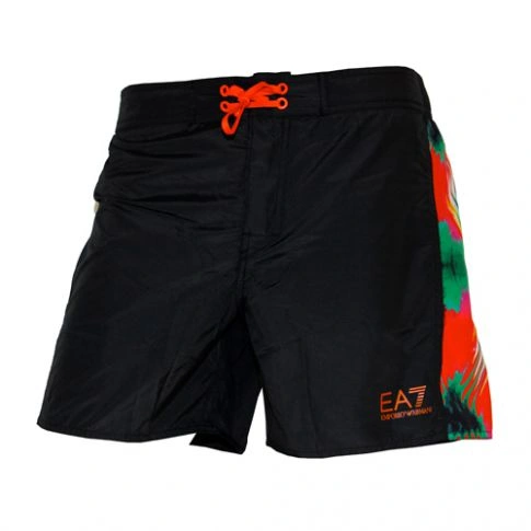 SHORT DE BAIN COURT NOIR SEA WORLD SURF ARMANI - EA7