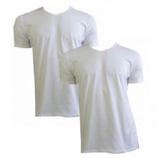 T-SHIRT ARMANI PACK DE 2 EAGLE COL EN V BLANC