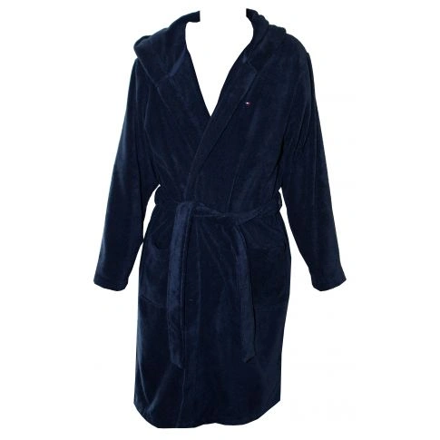 PEIGNOIR MARINE A CAPUCHE - TOMMY HILFIGER PEIGNOIR MARINE A CAPUCHE - TOMMY HILFIGER