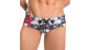 SLIP DE BAIN BLOOM A MOTIFS NOIR ET BLANC  0284- JOR