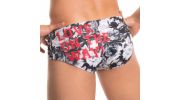 SLIP DE BAIN BLOOM A MOTIFS NOIR ET BLANC  0284- JOR