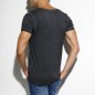 T-SHIRT EMBRODERY GRIS COL V TS143 - ES COLLECTION
