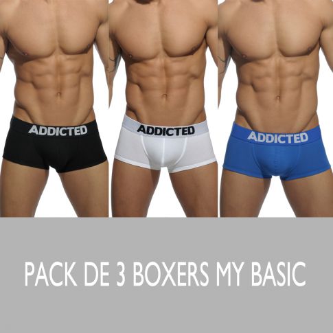 PACK DE 3 BOXERS MY BASICS COLOR - ADDICTED