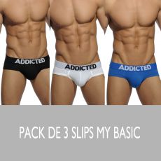 PACK DE 3 SLIPS MY BASICS COLOR - ADDICTED