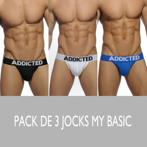 PACK DE 3 JOCK STRAP MY BASICS COLOR - ADDICTED