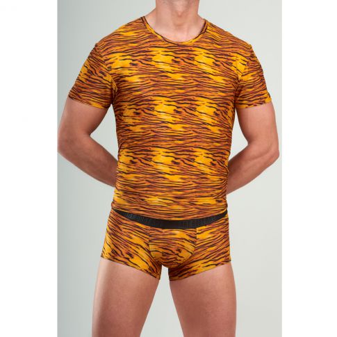 T-SHIRT  HADES  TIGRE ORANGE COL ROND - BODYART
