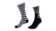 PACK DE 2 CHAUSSETTES MARINE HAUTE COTON (1 RAYEE ET 1 UNIS) - ARMANI