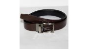 CEINTURE EN CUIR AJUSTABLE ET REVERSIBLE  BOUCLE ARDILLON - TED LAPIDUS