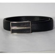 CEINTURE EN CUIR  AJUSTABLE  BOUCLE PLEINE METALLIQUE  - TED LAPIDUS