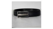 CEINTURE EN CUIR  AJUSTABLE  BOUCLE PLEINE METALLIQUE  - TED LAPIDUS