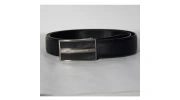CEINTURE EN CUIR  AJUSTABLE  BOUCLE PLEINE METALLIQUE  - TED LAPIDUS
