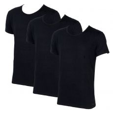 PACK DE 3 T-SHIRT NOIR MANCHES COURTES COL ROND - TOMMY HILFIGER