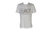 T-SHIRT MANCHES COURTES COL ROND BLANC CASSE - EA7