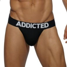 SLIP BIKINI NOIR TANGA AD466 - ADDICTED