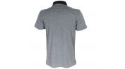 POLO T-SHIRT BI COLOR MANCHES COURTES GRIS LOGO JAUNE - EA7