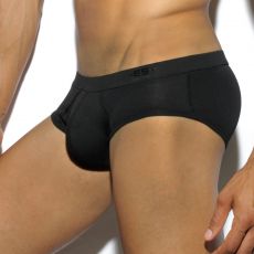 PACK DE 3 SLIPS COTON BASIC  GRIS/NOIR/BLANC UN184P - ES COLLECTION