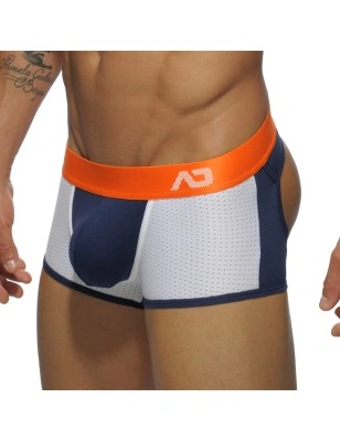 BOXER BOTTOMLESS NAVY CONTRAST MESH AD447 - ADDICTED