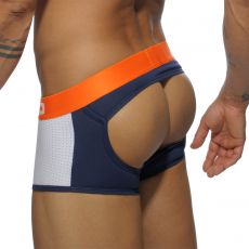 BOXER BOTTOMLESS NAVY CONTRAST MESH AD447 - ADDICTED
