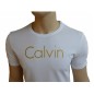 CALVIN KLEIN JEANS T-SHIRT CREW LOGO BLANC