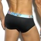 SLIP DE BAIN NOIR CONTRAST STRIPES 1722 – ES COLLECTION