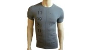 CALVIN KLEIN JEANS T-SHIRT CREW CHIFFRE ANTRACITE