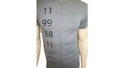 CALVIN KLEIN JEANS T-SHIRT CREW CHIFFRE ANTRACITE
