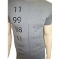 CALVIN KLEIN JEANS T-SHIRT CREW CHIFFRE ANTRACITE