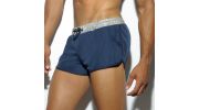 SHORT DE BAIN COURT NAVY SILVER ROCKY 1716 - ES COLLECTION