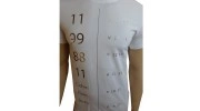 CALVIN KLEIN JEANS T-SHIRT CREW CHIFFRE BLANC