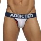 JOCK STRAP BLANC CONTRASTED MESH  AD498 - ADDICTED