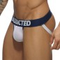 JOCK STRAP BLANC CONTRASTED MESH  AD498 - ADDICTED