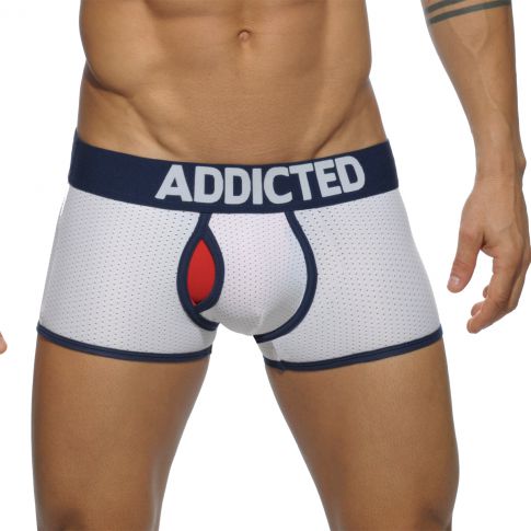 BOXER BLANC CONTRASTED MESH AD497 - ADDICTED BOXER BLANC CONTRASTED MESH AD497 - ADDICTED