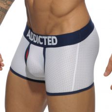 BOXER BLANC CONTRASTED MESH  AD497 - ADDICTED