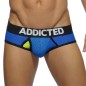 SLIP BLEU ROYAL CONTRASTED MESH  AD496 - ADDICTED