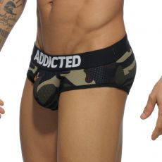SLIP CAMOUFLAGE CONTRASTED MESH  AD496 - ADDICTED