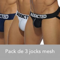 PACK DE 3 JOCKS MESH PUSH UP - ADDICTED