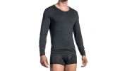 T-SHIRT MANCHES LONGUES MODAL  GRIS ANTHRACITE PEARL1681 ALPINEPANTS - OLAF BENZ