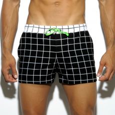 SHORT DE BAIN COURT SQUARES NOIR  1705 – ES COLLECTION