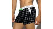 SHORT DE BAIN COURT SQUARES NOIR  1705 – ES COLLECTION