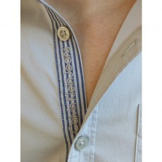 CLAVIN KLEIN JEANS CHEMISE HOMME NEW STRETCH POP CREME